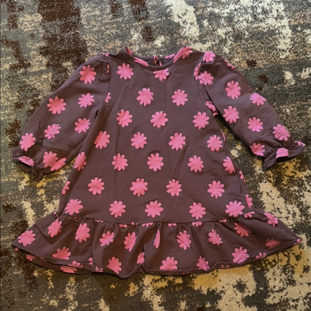 Purple Puff Sleeve Dress
